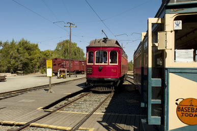 Streetcars on track